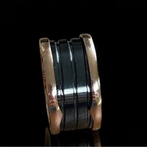 Sterling Silver Rose Gold Plated Spin Ring